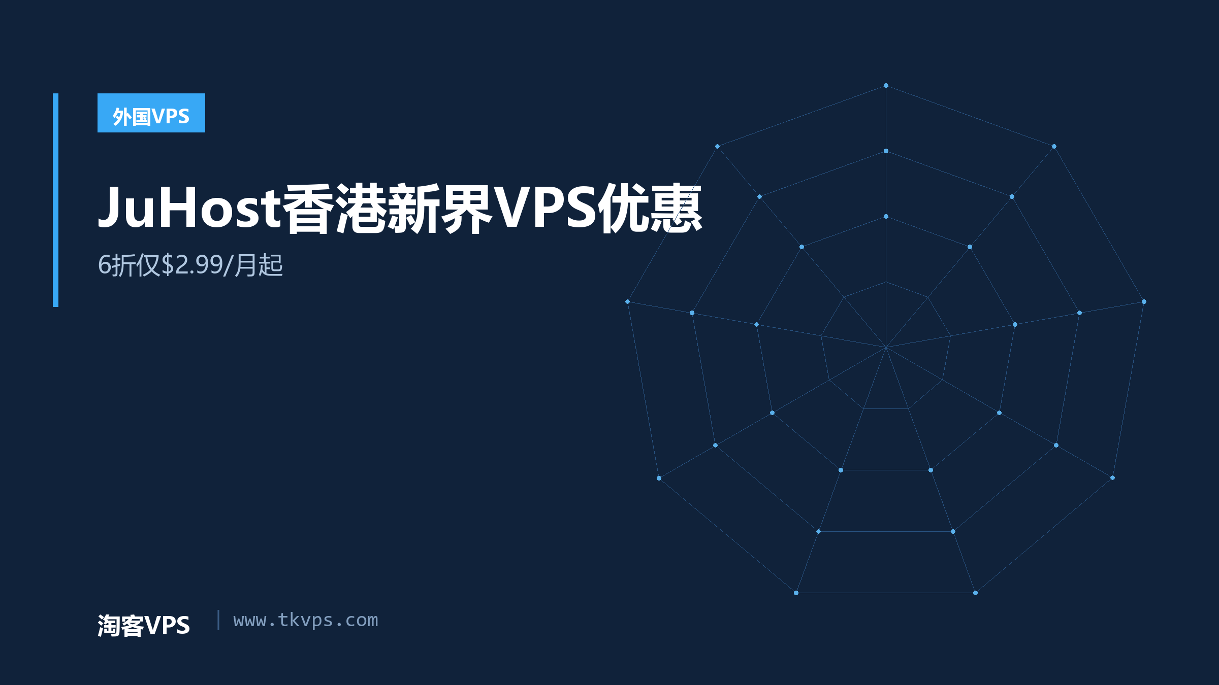 JuHost香港新界VPS优惠 - 6折仅$2.99/月起