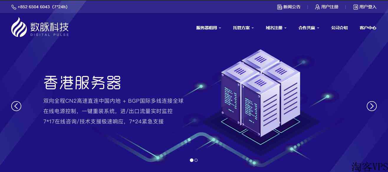 数脉科技香港独立服务器推荐-C