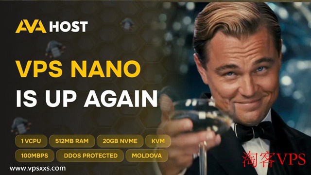 摩尔多瓦抗投诉VPS低价上线 - Ava.Hosting Nano仅11欧/年