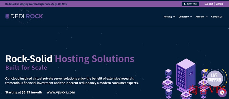 DediRock美国美国洛杉矶纽约VPS促销 - 年付低至6.75美元