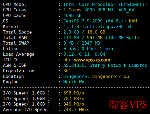 StarryDNS新加坡VPS测评 - 硬件性能与网络体验解析