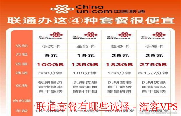 一联通套餐选项总览-详细选型指南