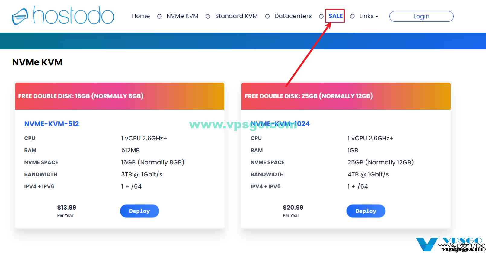 Hostodo黑五优惠：VPS7折+双倍NVMe存储，1核512MB16GB/3TB流量/年付$13.99