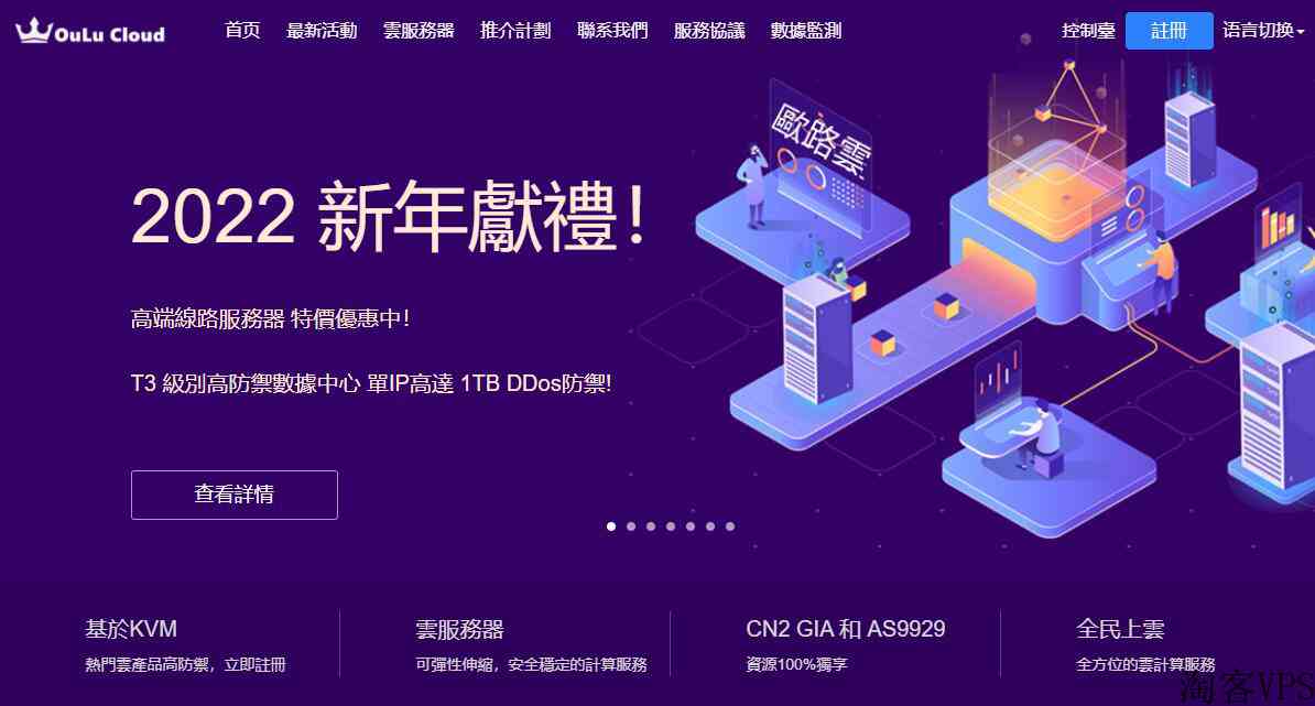 欧路云测评-CN2GIA/AS9929线路海外机房云服务器