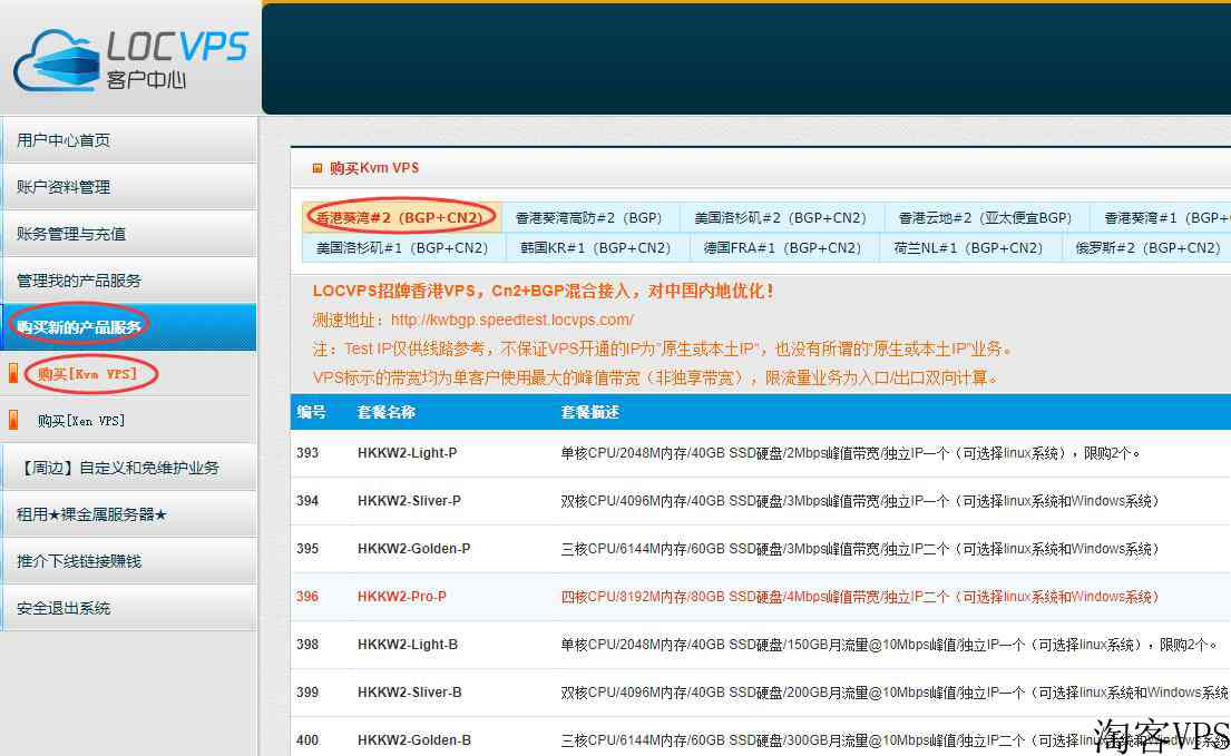 LOCVPS：香港VPS推荐-葵湾机房BGP+CN2线路