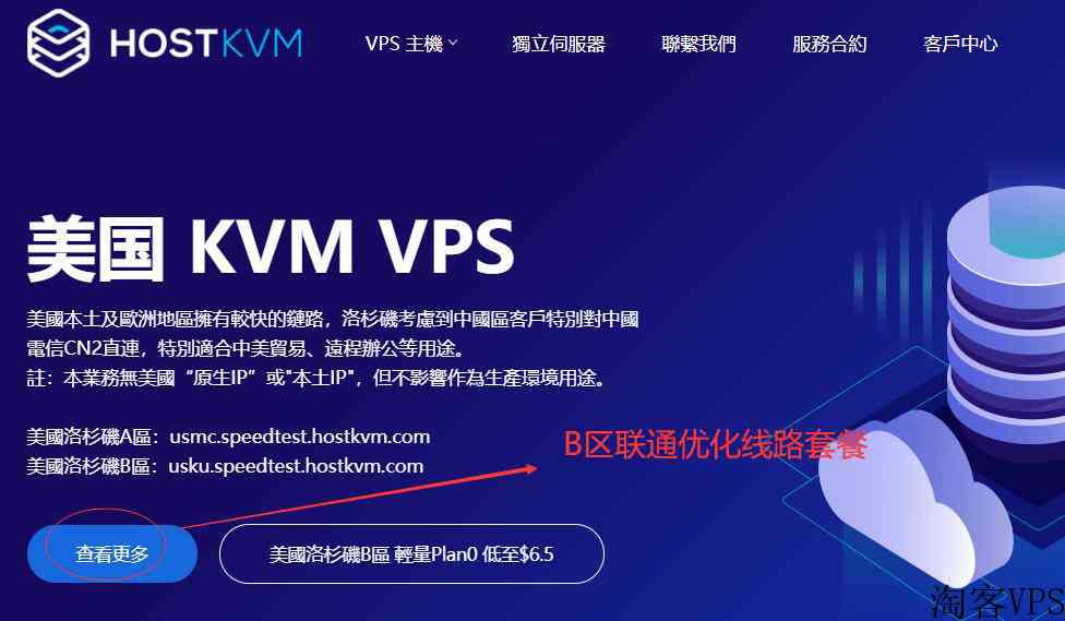 HostKVM便宜美国VPS推荐-CN2GIA和联通优化线路