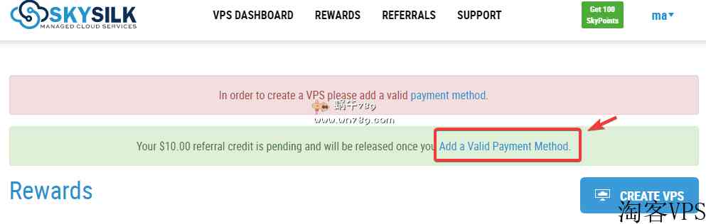 #亲测已撸#SkySilk新注册通过绑定PayPal账号即送10美元/洛杉矶1核512M内存方案月付只需1美元/赠送金额可免费体验10个月