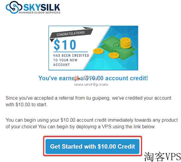#亲测已撸#SkySilk新注册通过绑定PayPal账号即送10美元/洛杉矶1核512M内存方案月付只需1美元/赠送金额可免费体验10个月