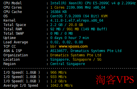 OrangeVPS新加坡VPS硬件性能测评