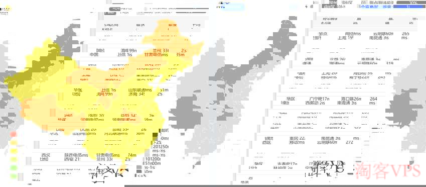 全国三网Ping延迟 全国网络Ping延迟分析