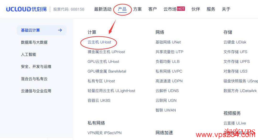 UCloud英国VPS购买入口