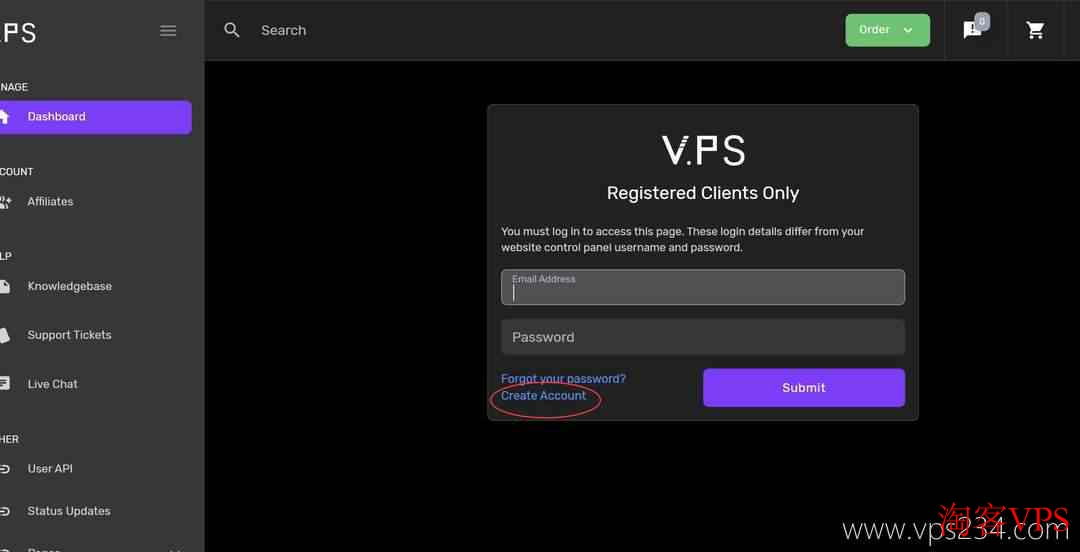 V.PS高性能日本VPS测评-创建账号