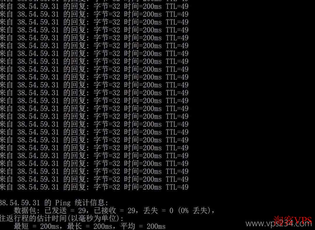 本地网络Ping测试结果