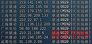 9929 CMIN2美国VPS延迟表现 9929 CMIN2美国VPS网络延迟测试