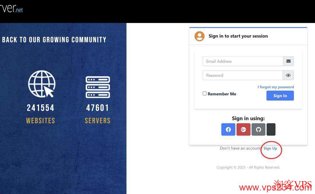 注册页面 InterServer注册页面截图,快速创建新账户