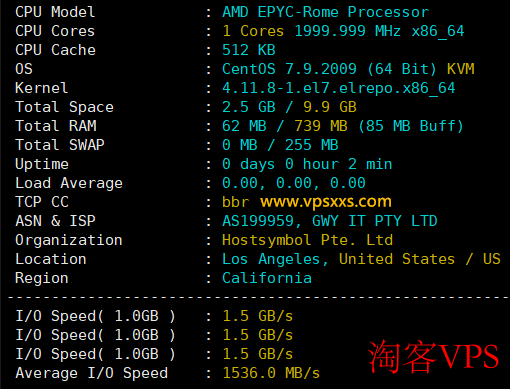HostDare美国AMD VPS硬件测试 HostDare美国AMD VPS硬件性能测试图