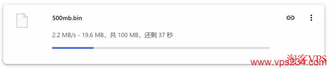 本地下载速度测试截图，速度约2.2MB每秒