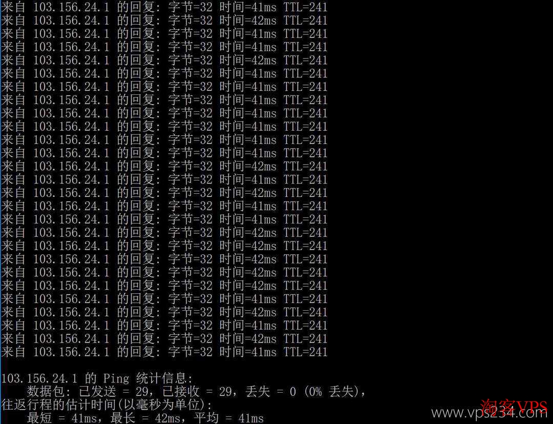 本地Ping香港站群服务器延迟实测,无丢包