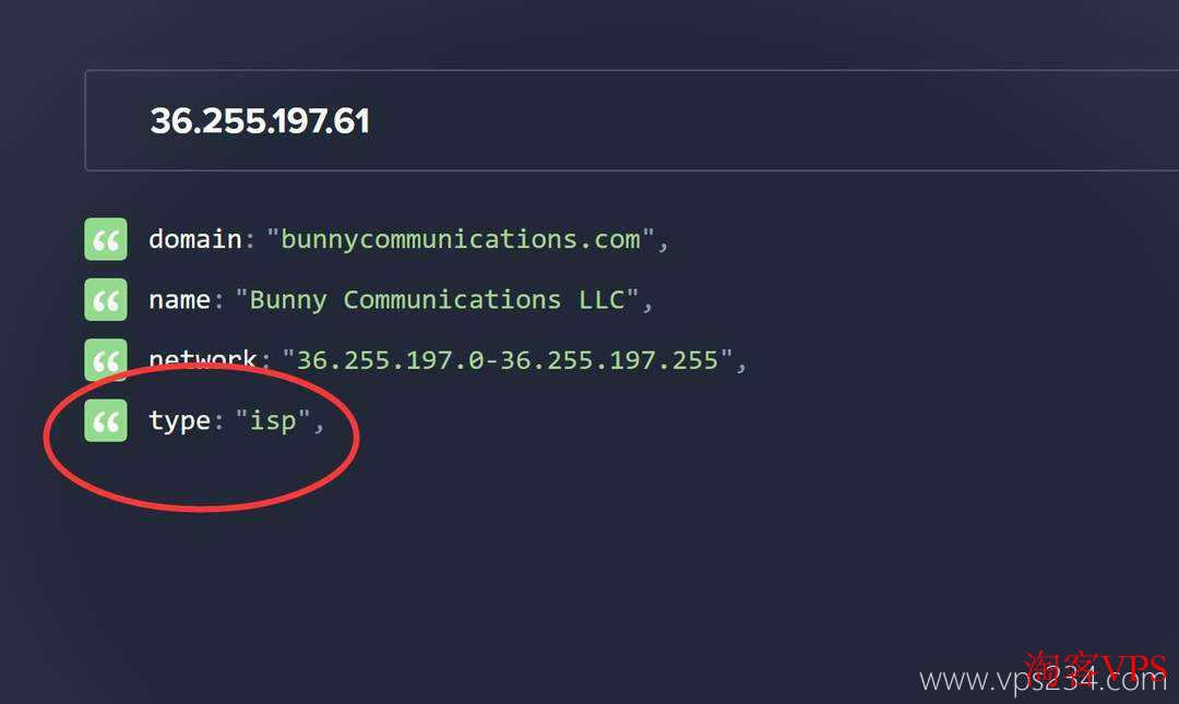 UCloud印度家宽VPS IP公司信息检测