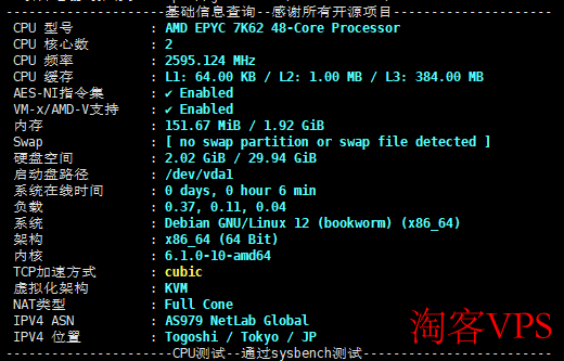 莱卡云日本VPS CPU内存基本配置信息