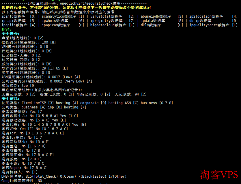 莱卡云日本VPS IP质量检测报告