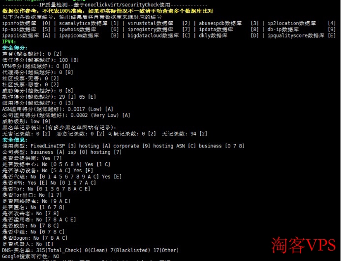 莱卡云日本大带宽VPS IP质量检测结果