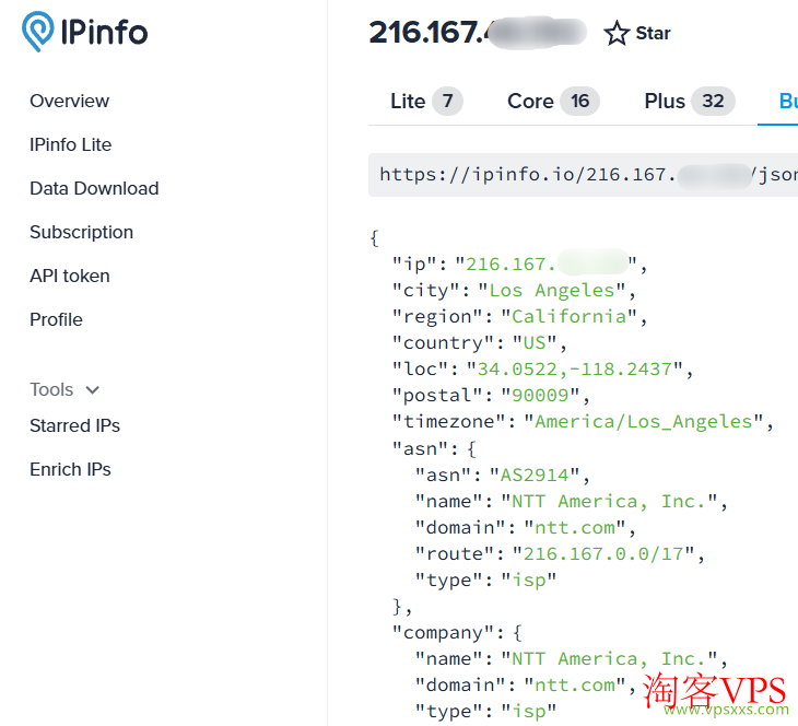 ipinfo.io住宅IP检测结果