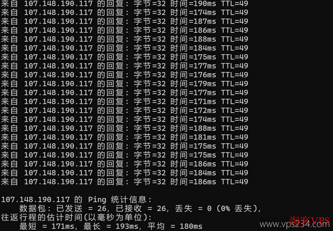 本地Ping延迟测试 cncsz美国VPS本地Ping延迟实测