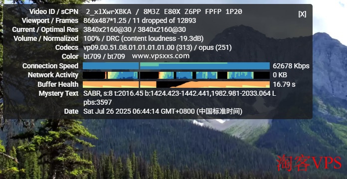 DataOnline越南VPS观看YouTube速度测试