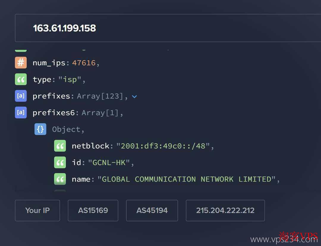 IPRaft VPS IP ASN类型信息