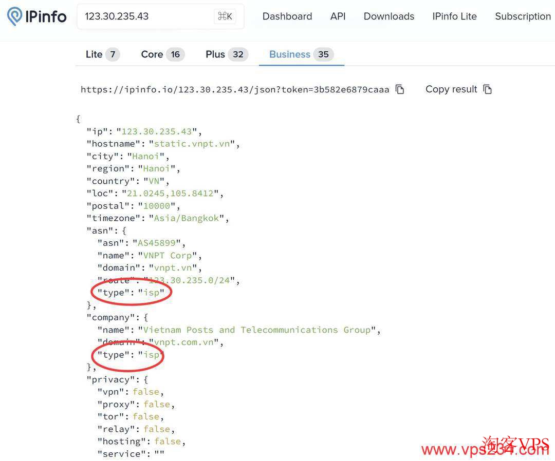 TotHost越南VPS双ISP原生住宅IP检测截图