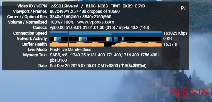 RAKsmart美国西雅图VIP VPS看YouTube速度实测