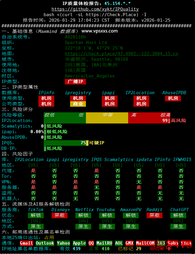 IP质量体检报告，确认为广播IP