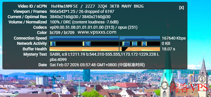 荫云台湾原生IP VPS观看YouTube速度截图