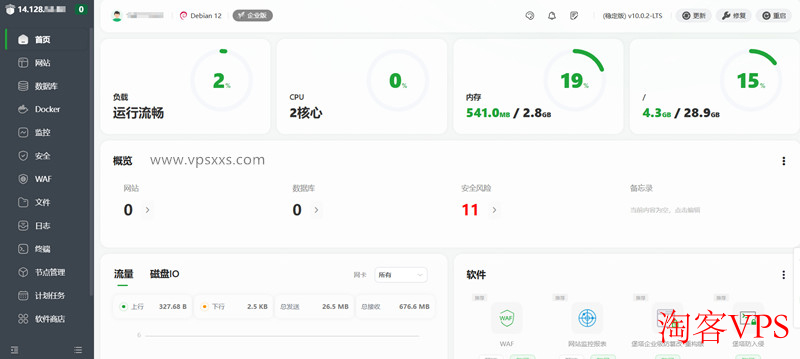 Tudcloud香港Premium VPS安装宝塔面板截图