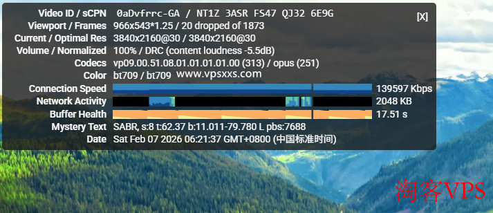 AkileCloud日本JPHyper VPS观看YouTube 4K视频速度截图