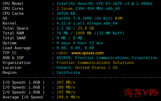 AaITR美国Frontier静态家宽VPS测评
