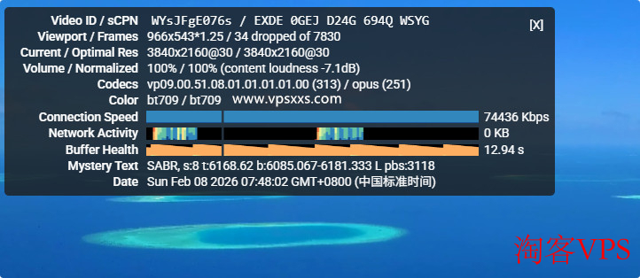 AaITR美国Frontier静态家宽VPS观看YouTube