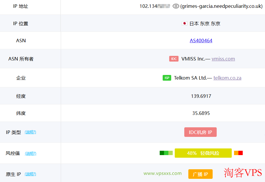 ping0.cc家庭IP检测