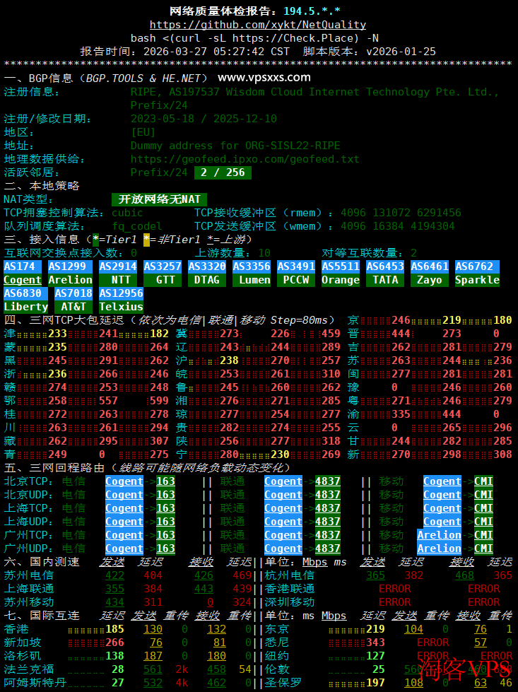 网络质量体检报告