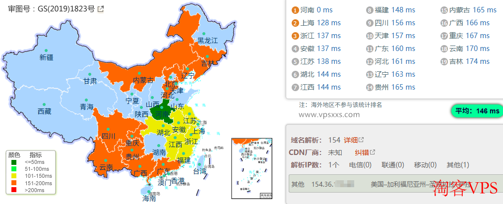 ZgoCloud美国三网精品VPS国内Ping延迟