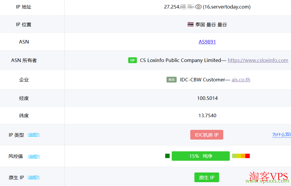住宅IP检测ping0.cc