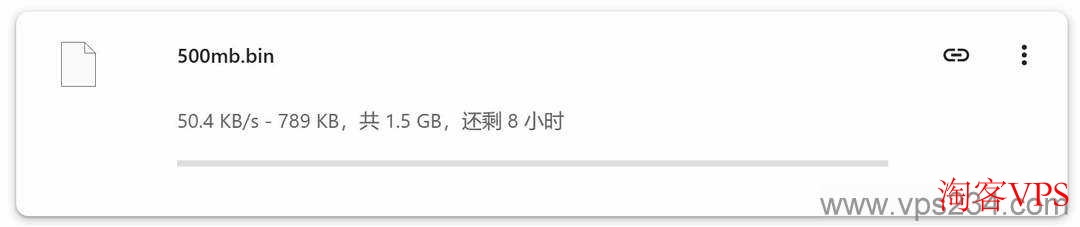 未使用中转速度测试