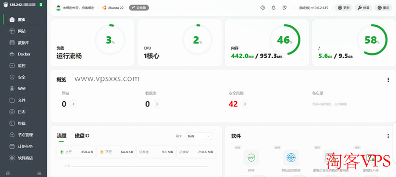 IPRaft洛杉矶NTT双ISP VPS安装宝塔面板