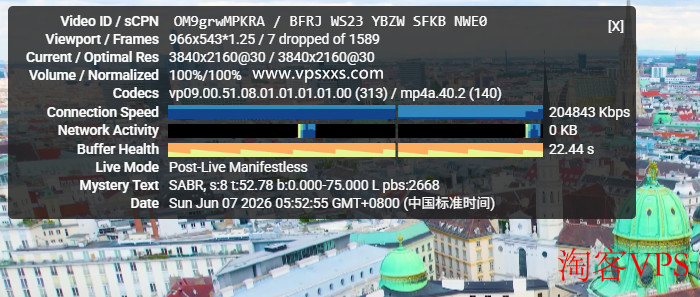 搬瓦工新加坡SG_8 VPS看YouTube体验