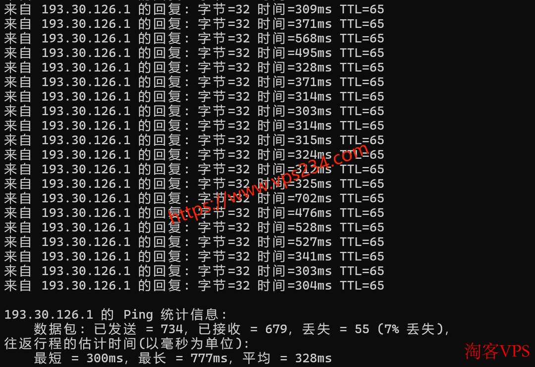 本地Ping平均延迟测试